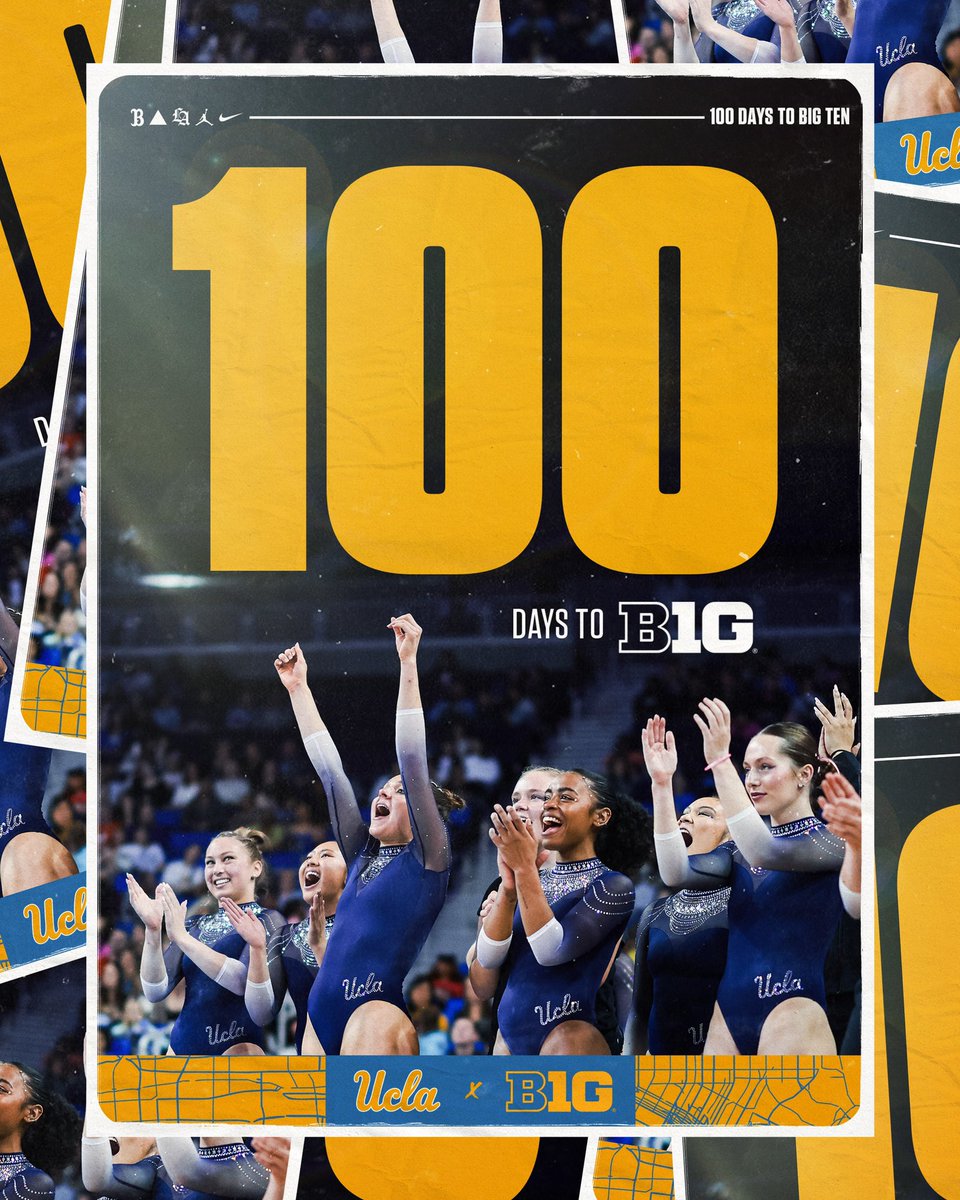 B1G things ahead in just 💯 days! Excited to get started! @B1GGymnastics @bigten