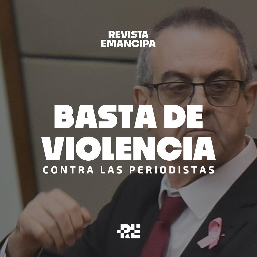 RevistaEmancipa's tweet photo. 📢Desde Emancipa Paraguay, nos solidarizamos con las periodistas Fiona Aquino y Rocío Pereira.

👉🏽Las colegas fueron violentadas física y verbalmente por el diputado nacional Yamil Esgaib. https://t.co/ToXhUzbu21