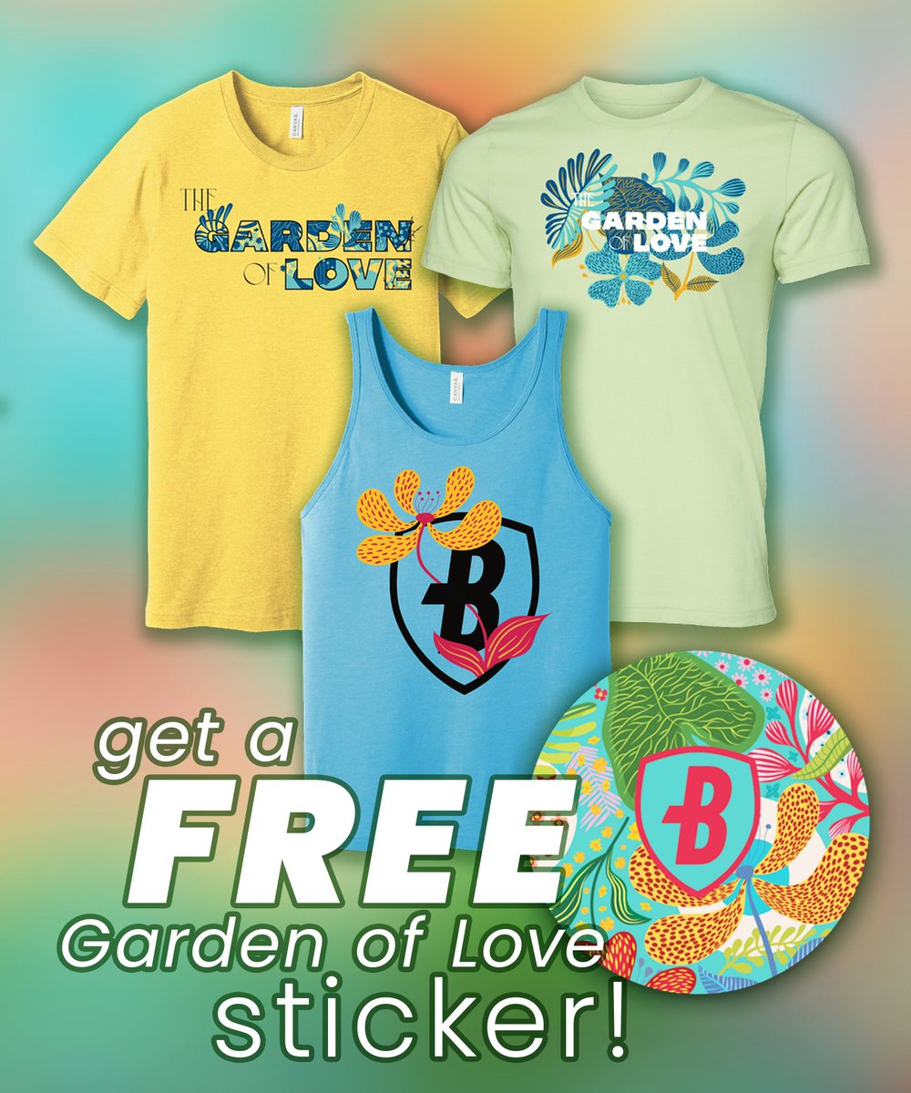 April showers getting you down? 🌧️ We have flowers here! 🥰🌼 Merch for The Garden of Love is heavily discounted in our online store! 🌹🌷🪻 Shop the sale & get a free sticker at bluco.at/49VJxUu