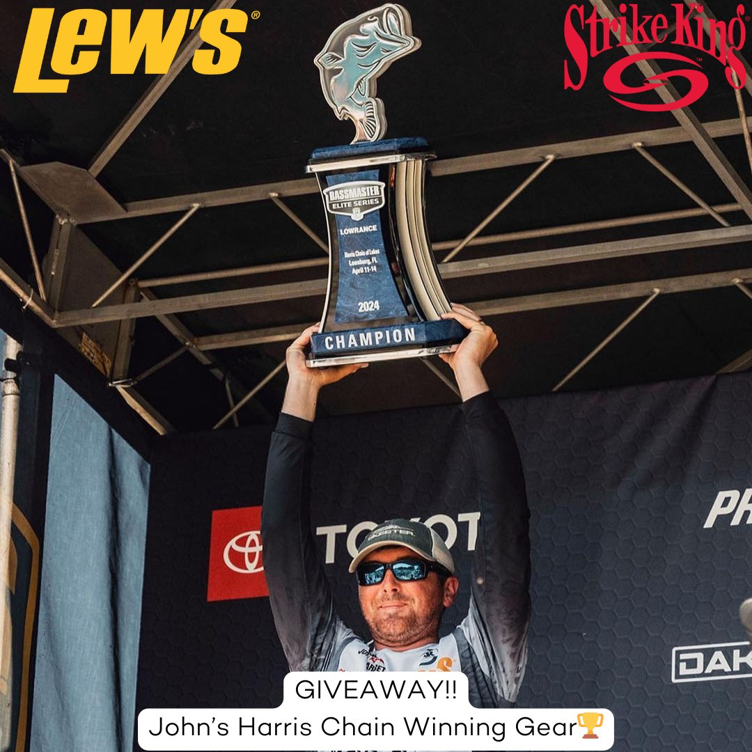 🚨GIVEAWAY ALERT🚨 1 lucky winner will have the chance to win John Garrett Outdoors's gear from the Bassmaster Elite Series event on the Harris Chain of Lakes!! Giveaway Ends: April 30, 2024 Enter NOW: bit.ly/4b8A4tQ Giveaway Prizes: - BB1 Pro, XD Crankbaits and more
