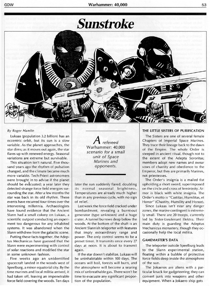 Domaz2910's tweet photo. @Grummz does this mean Female Space Marines are canon ? they were there in the 1st edition too. if that lore is still good, this must be good too or are you just cherry picking? https://t.co/YnWAPRk52k