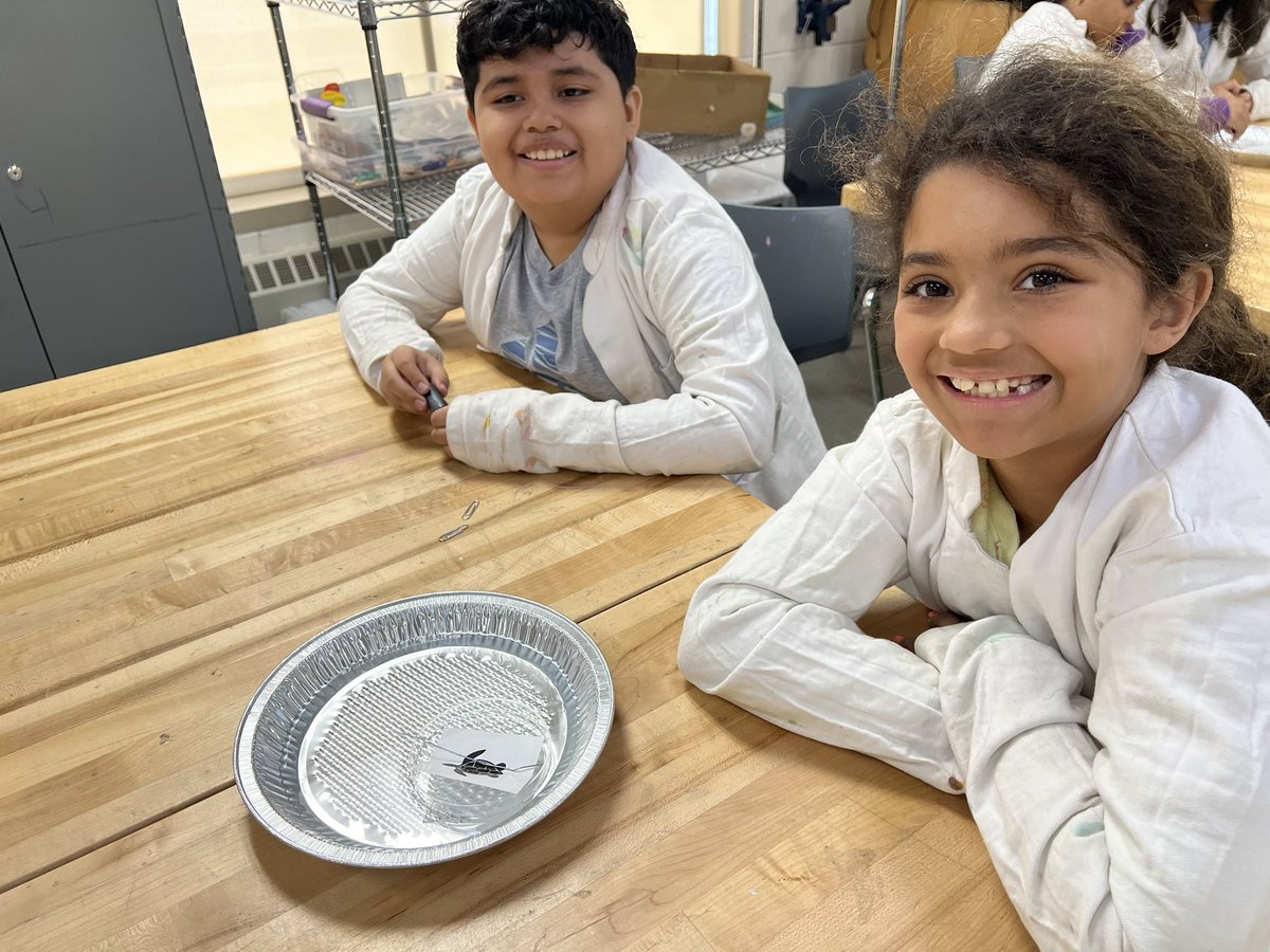 MrWaltersSTEM's tweet photo. 3rd graders are learning about Magnetoreception (a sense which allows an organism to detect the Earth’s magnetic field) before creating a turtle compass. They magnetized a paper clip &amp; placed it on a boat. The 🧲 pull of the clip allows the turtle to face North @OakRidgeMagnet https://t.co/hOW0eeGHxM