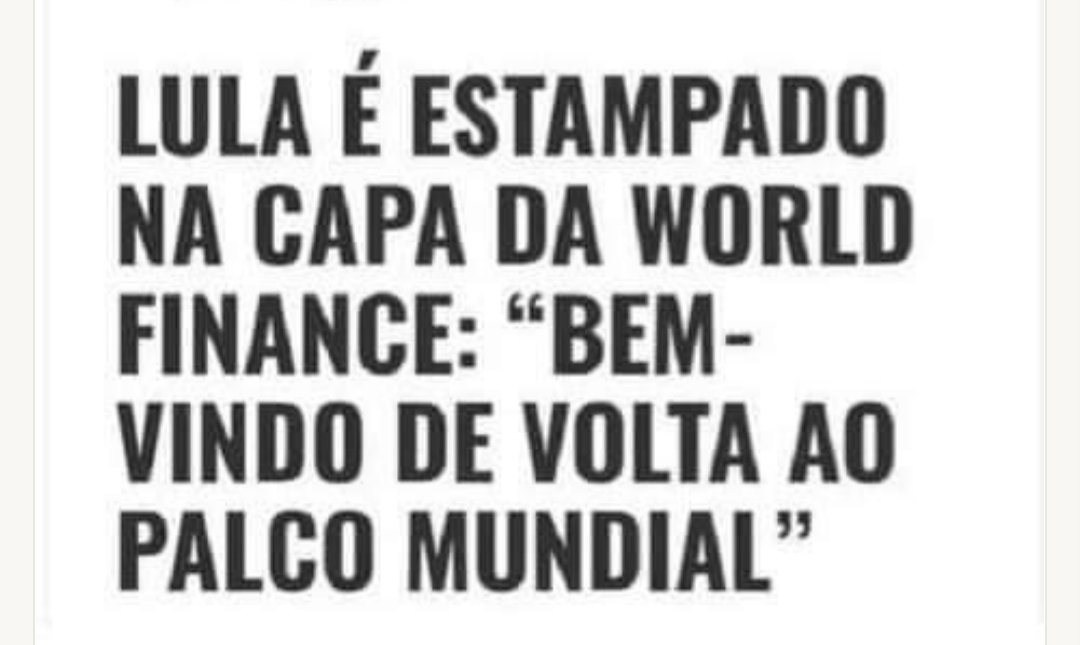 Claramente pelo seu excelente trabalho na recuperação do país...mas também pela aproximação que ele fez do Brasil ao mundo! #LulaBrasilEmFoco