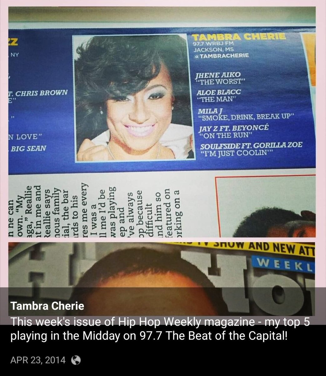 On this day back in 2014 in Hip Hop Weekly's Magazine was my Top 5 songs playing inside the Midday @977fm! 10 years ago though! 🤫Time tends to fly by when you're having fun!🎙🎶🎤🌍 #WomeninRadio #WomenonAir #HipHopWeekly #Womeninmedia