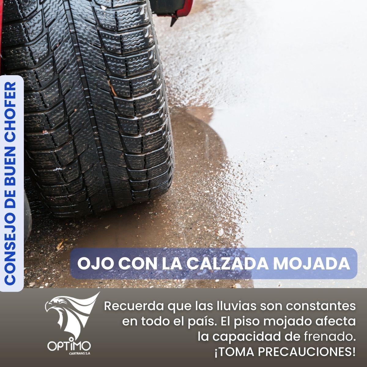 Un auto, un camión es un medio de transporte para tu hogar y empresa. Dale la atención necesaria y no escatimes gastos. Un buen sistema de frenado es esencial para maniobrar con seguridad en carreteras mojadas.

#ElOro
#Perdieron
#ecuador 
#optimocartrans