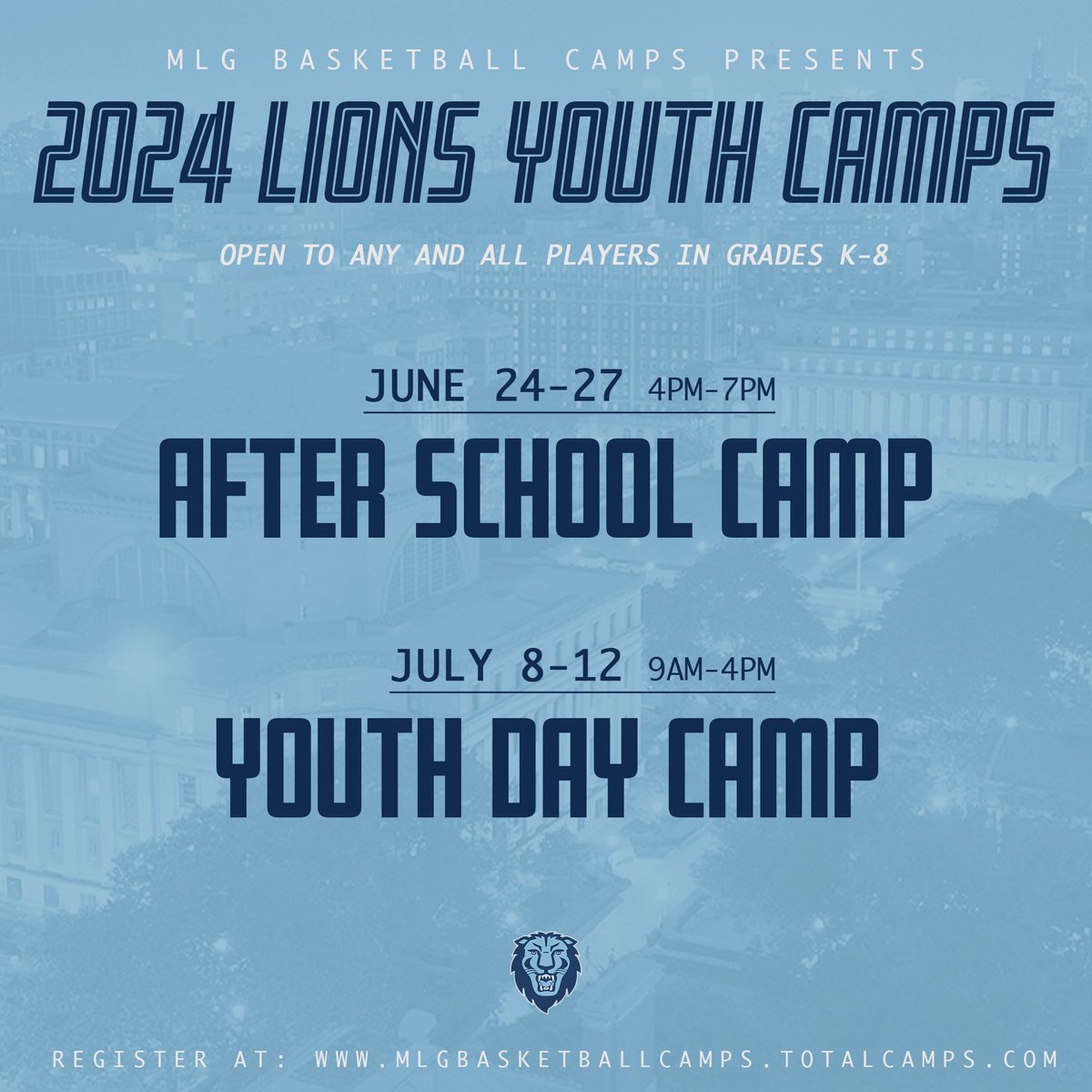 Let’s get all our young Lions out to Youth Camp this summer! 🦁🤩 Open to any and all players in Grades K-8 🏀 Register below!👇 mlgbasketballcamps.totalcamps.com #EDGE // #CampSeason