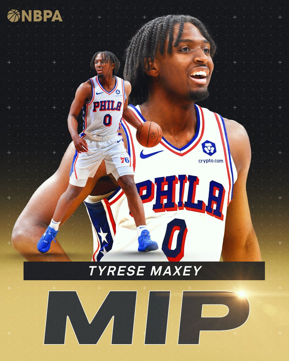 Most Improved Player 📈 Congratulations, @TyreseMaxey!