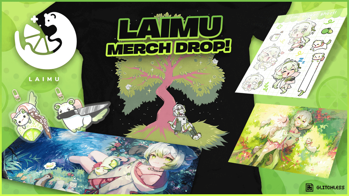 I am very excited to finally announce my 🛍️ NEW MERCH 🛍️ !!

Available for a limited time - new shirt, keychains, deskmat, poster, and sticker sheet!

Store link in the replies!!