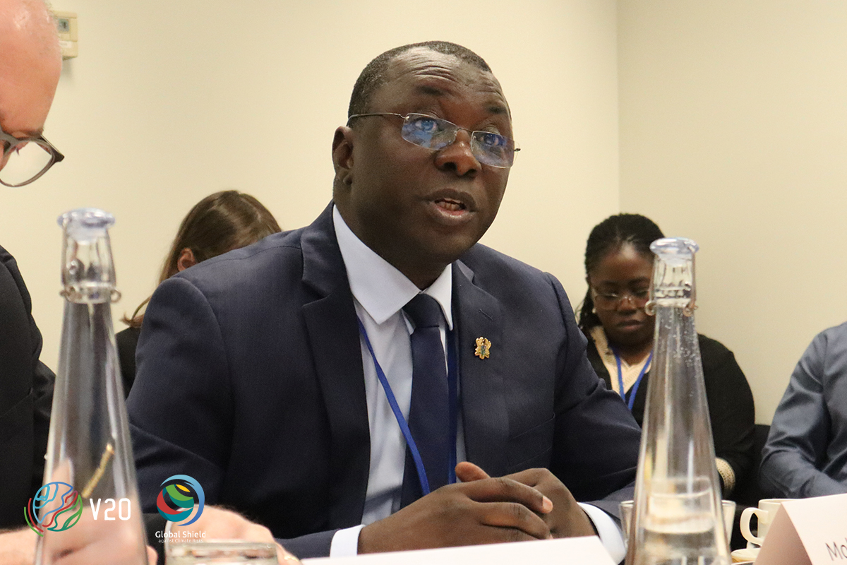 V20 Chair Dr. Mohammed Amin Adam @oofmghana: The Global Shield and the toolbox it offers is an important part of the solution. We consider it a priority to ensure that the ambition we set for @TheGlobalShield is complementary to the new fund for dealing with #LossAndDamageFund.