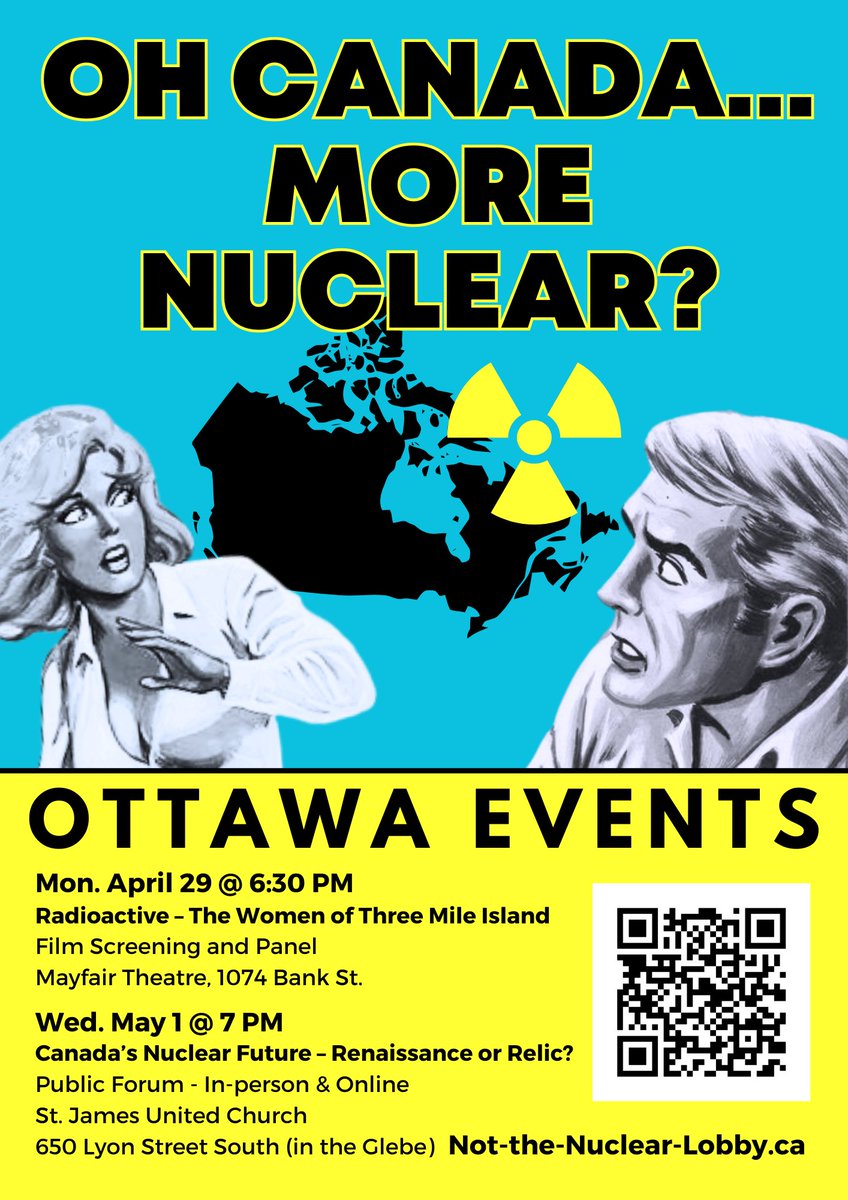 Canada’s Nuclear Future – Renaissance or Relic? Forum with a panel of five experts. @GeraldKutney @Gasp4Change @EmilyGrayCPA @ElwiraRosiak @james_ogrady #onpoli #cdnpoli In-person: Register here: eventbrite.ca/e/canadas-nucl…… Online: Register here: eventbrite.ca/e/online-canad…