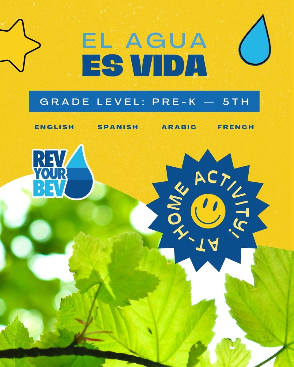 The more water you drink, the more the tree grows! Help kids visualize how water makes us grow big and strong. Check out our 🆕 “El Agua Es Vida” lesson plan. Available on our site in English, Spanish, Arabic, and French. #LessonPlan #Virginia #ece