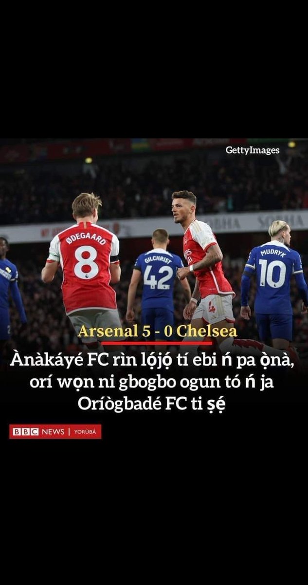 Olasturner's tweet photo. Oriogbade tí ṣe gùn Chelsea Who is next? https://t.co/nFQ2WkLPEc