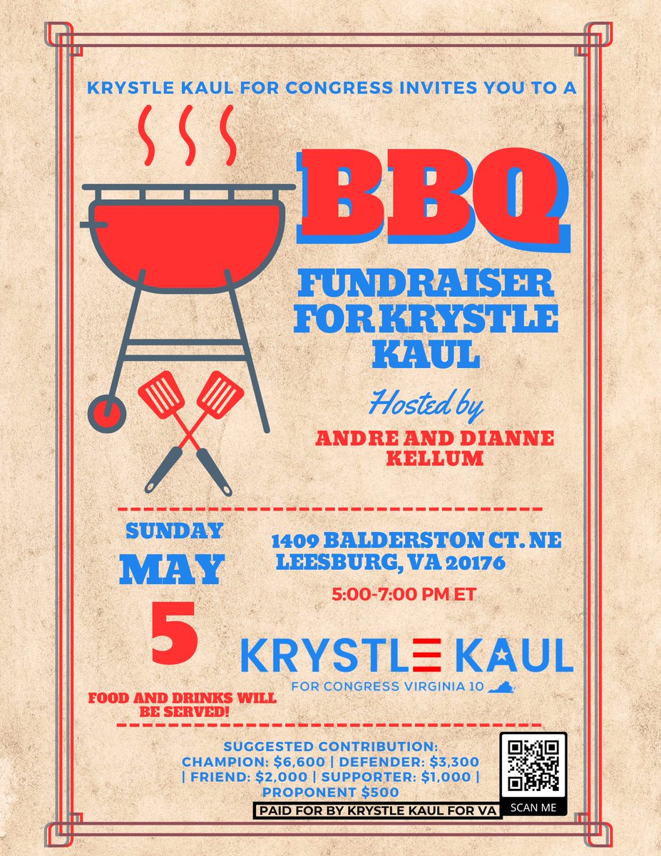 I am inviting YOU to a BBQ Fundraiser on Sunday, May 5 from 5-7pm ET! Join us for food, drinks, and lively discussion.