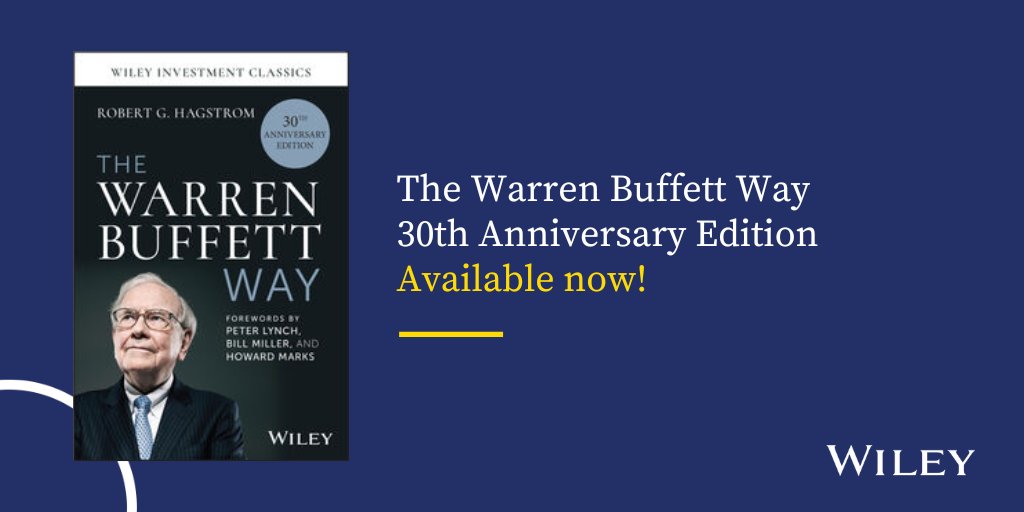 Wiley Finance (@wiley_finance) on Twitter photo Out Today: The Warren Buffett Way, 30th Anniversary Edition, in which celebrated author and investor <a href="/RobertGHagstrom/">Robert Hagstrom</a> delivers the definitive version of his bestselling compendium of the investment strategies made famous by Warren Buffett.
ow.ly/XpH750RmHvl Out Today: The Warren Buffett Way, 30th Anniversary Edition, in which celebrated author and investor <a href="/RobertGHagstrom/">Robert Hagstrom</a> delivers the definitive version of his bestselling compendium of the investment strategies made famous by Warren Buffett.
ow.ly/XpH750RmHvl