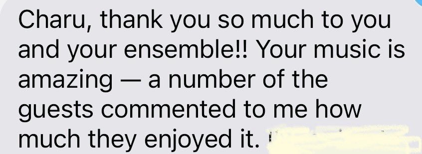 Thank you for such warm praise from our last concert! This makes me so happy to hear!