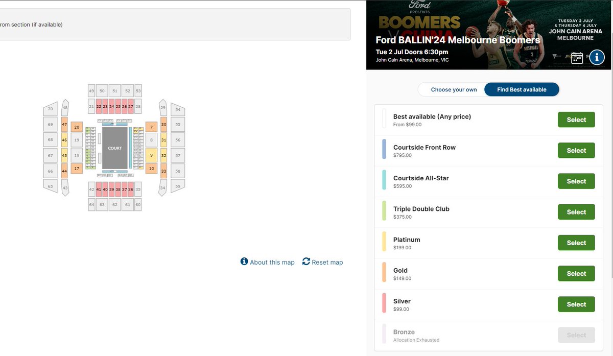 These prices are insane, $99 for a Silver ticket as Bronze is sold out. 

Massive money grab by @BasketballAus