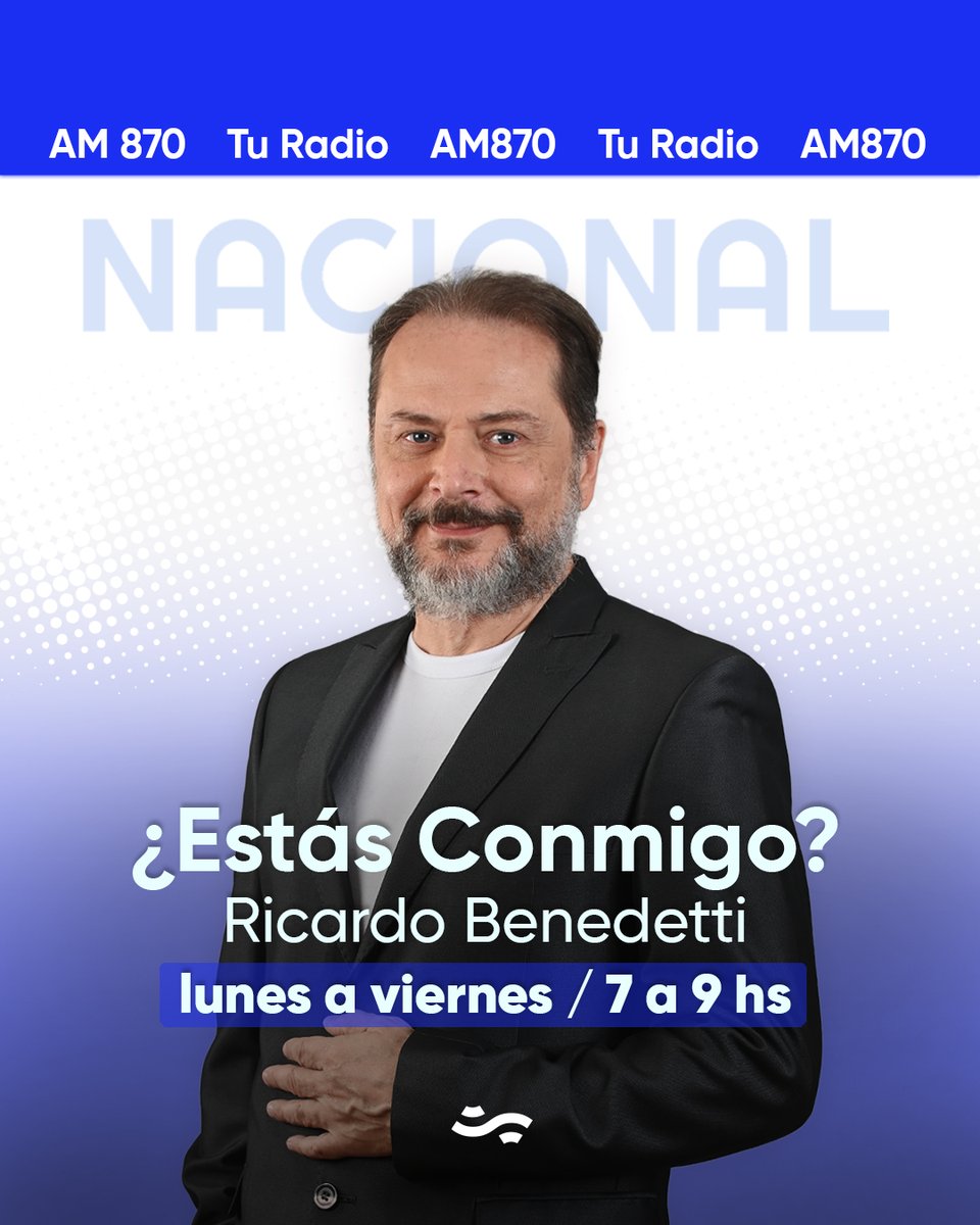 🎙️ AIRE Escuchá #EstásConmigo, con @RicBenedetti y equipo 📱 youtube.com/@nacionalam870 📻 AM 870 💻 radionacional.com.ar