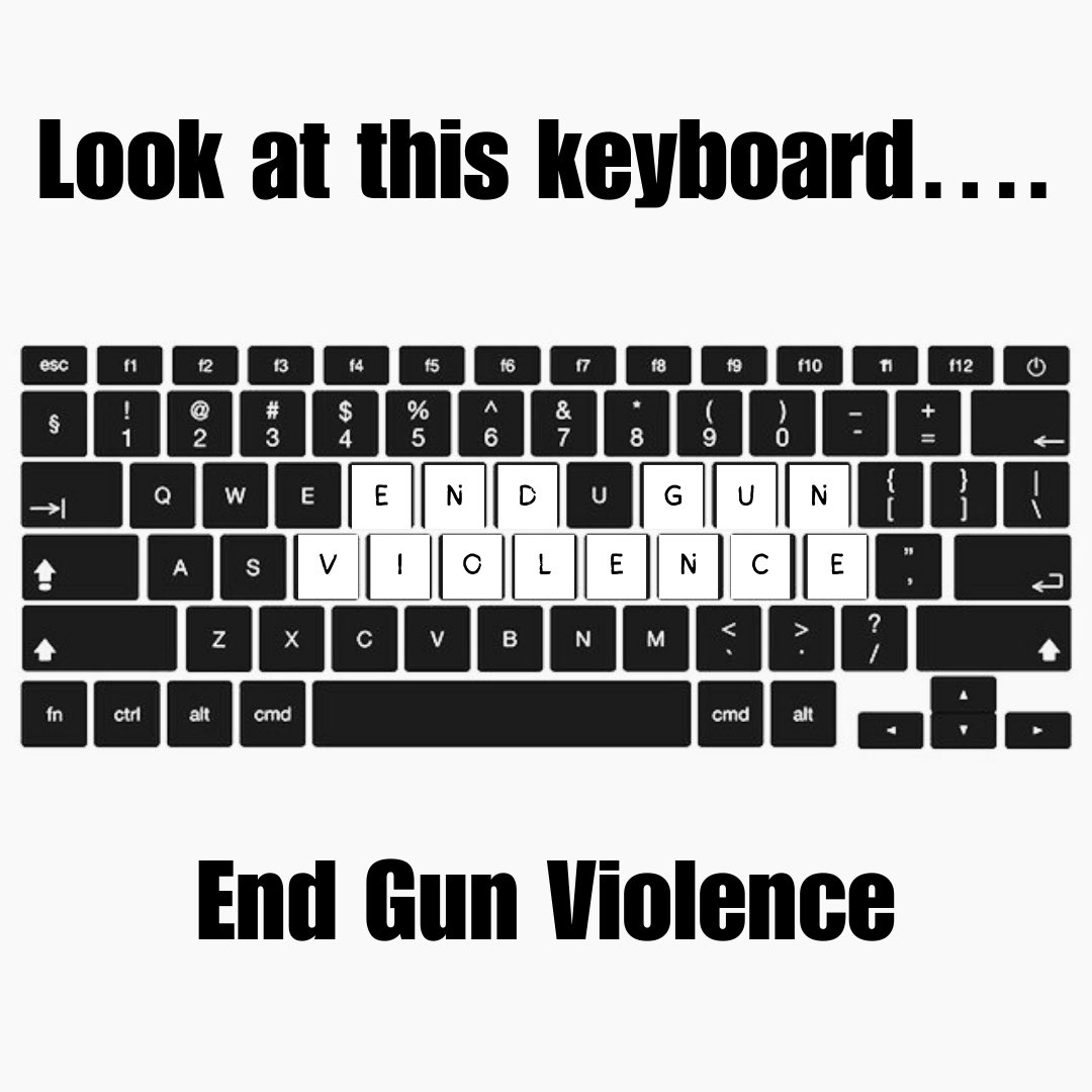 I hear that we are showing off keyboards… #EndGunViolence