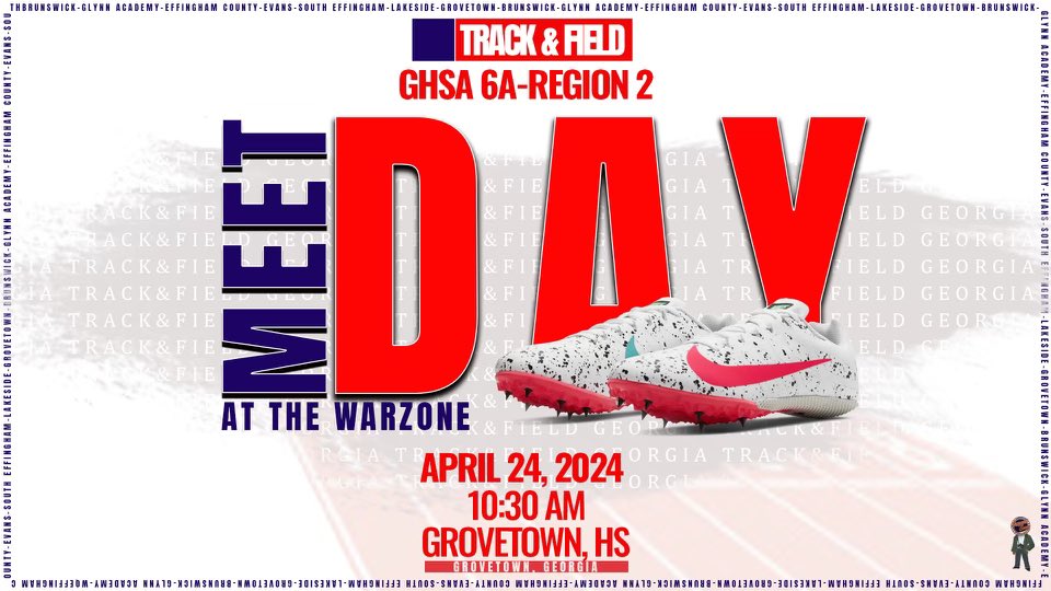 Region 2 6A meet tomorrow!! No Excuses!!