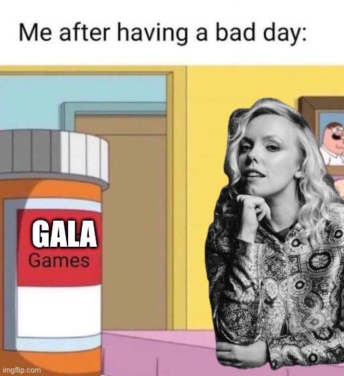 My fiancé @Bstract_Art made this meme 😂 @GoGalaGames