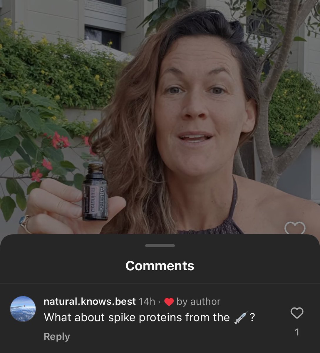 When you have a sec, @doterra 🫶🏻 The rep is liking comments related to the vaccine now. I wonder what she’d say in a private DM about it.