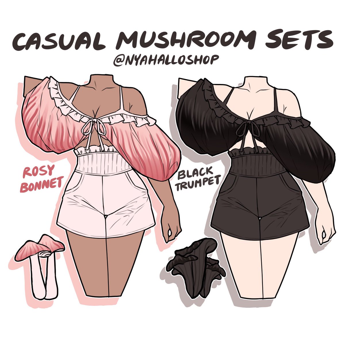 Casual mushroom sets 🍄 Right or left?