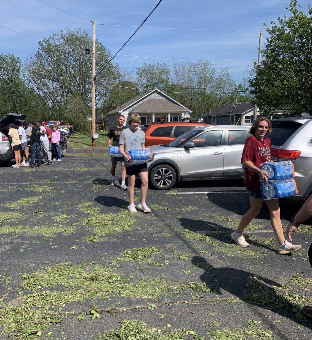 Shout out to all the coaches and student-athletes that showed up to serve the community after this past weekend's storm damages