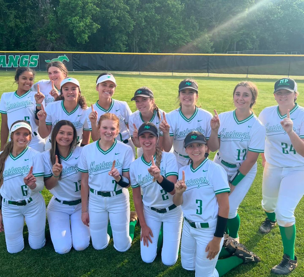 First Varsity start on the Mound for a Shut-Out and #4 OVER the fence HR!!! Did I mention - SoMeck 4A Conference CHAMPS!? #CockandLoad #YouKnow @TheParkSoftball @mp_stangsclub @TeamTrifecta16 @banditsnccausby @ExtraInningSB @LegacyLegendsS1 @SBRRetweets