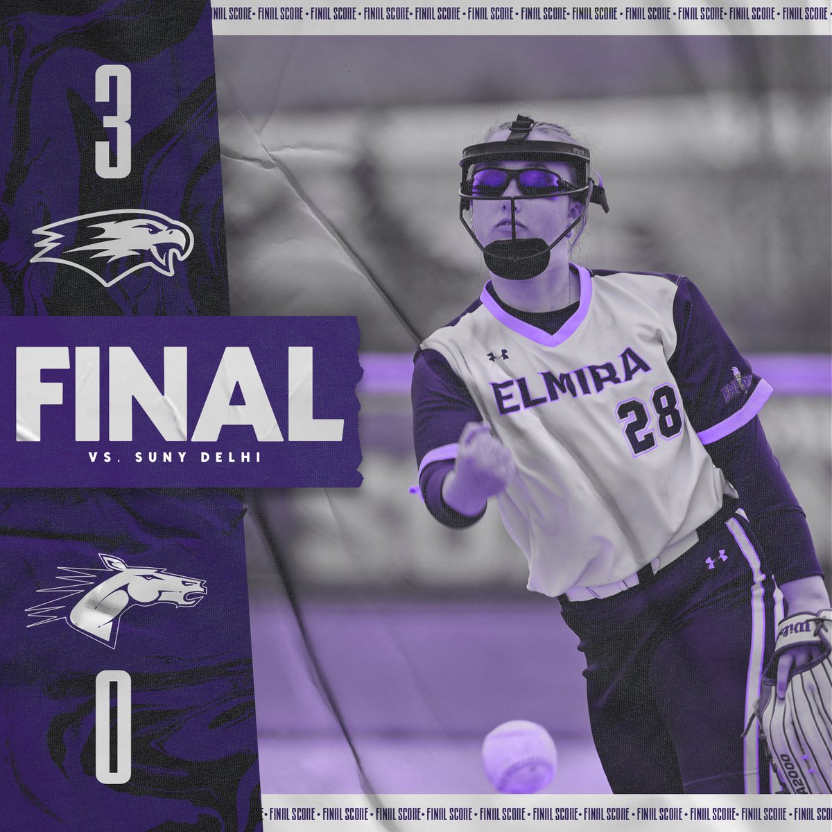 FINAL | @ElmiraCollegeSB notched shutouts in both games today! Katie Distefano had the go-ahead RBI in the sixth inning of the first contest, while Kendall McAnelly carried a no-hitter into the top of the seventh in the second matchup!

#TogetherWeFly #FightOn4EC #ElmiraProud