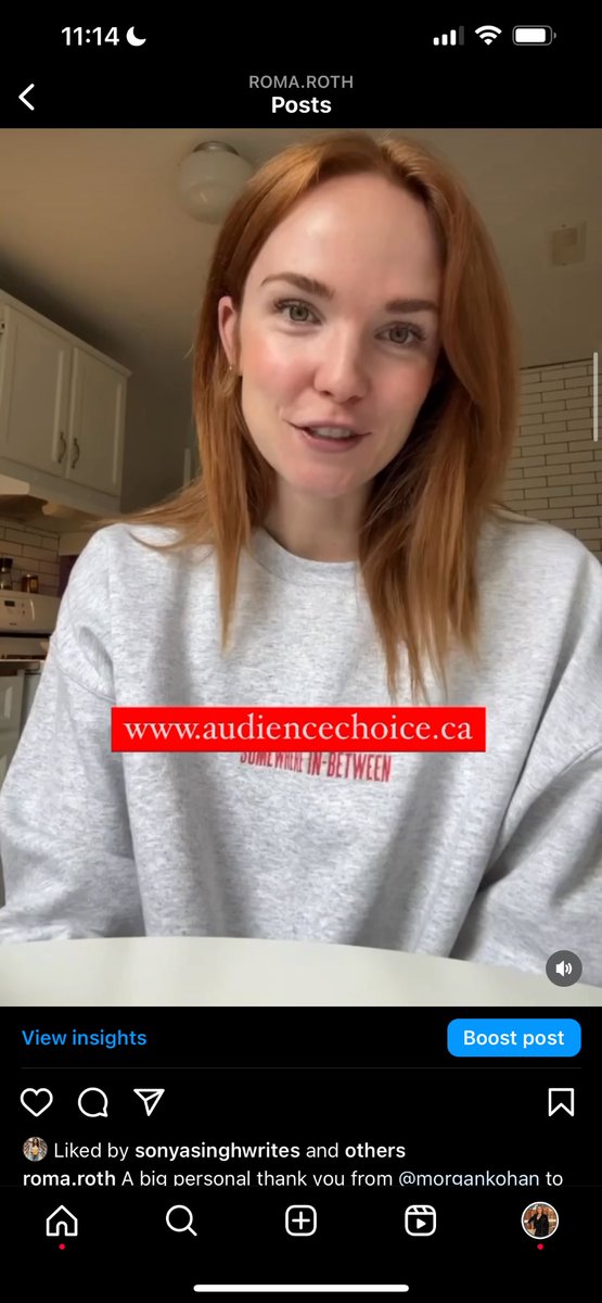 Thank you <a href="/MorganKohan/">Morgan Kohan</a> for sharing your love of <a href="/SullivansXingTV/">Sullivan's Crossing TV Series</a> fans! Don’t forget to vote at audiencechoice.ca 💕