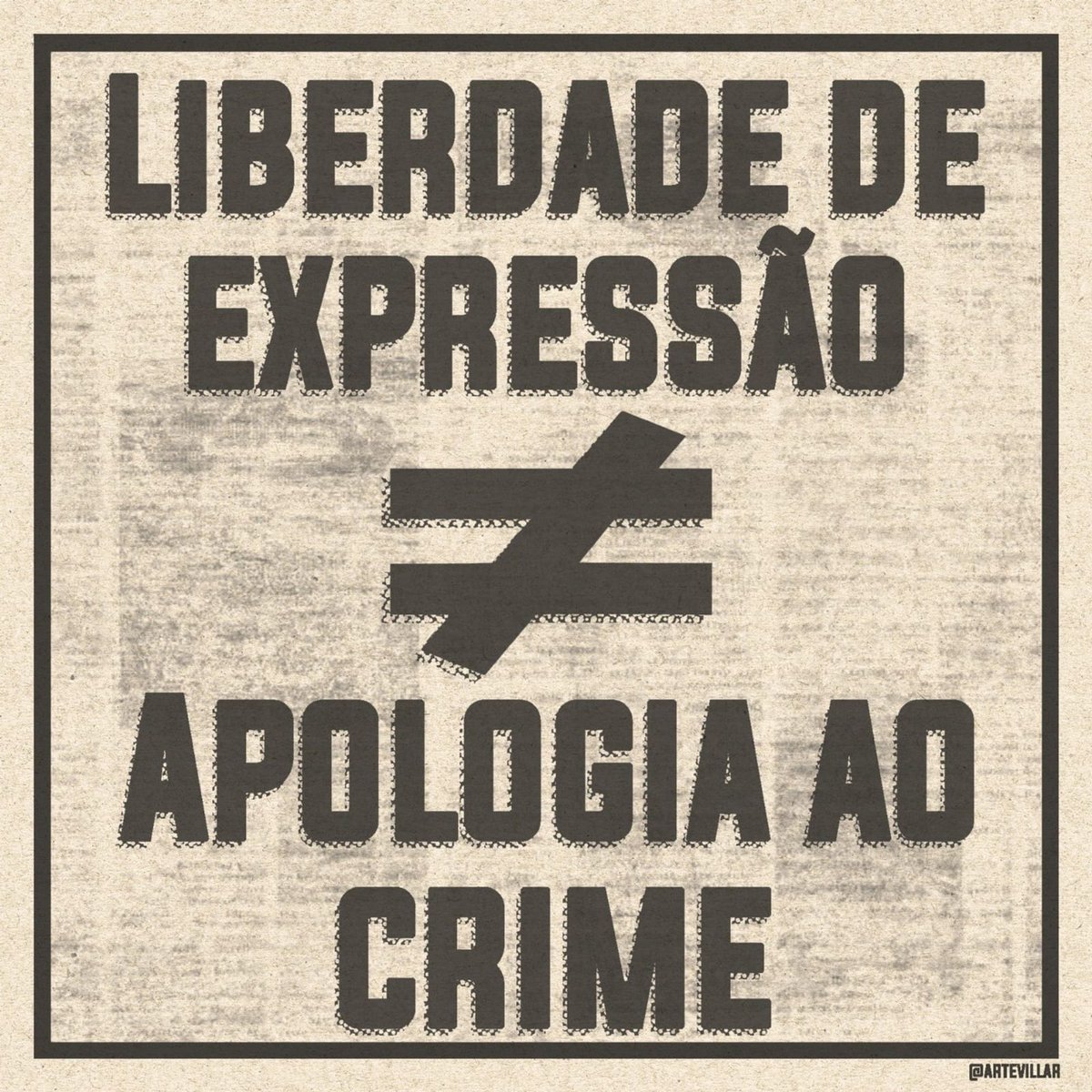 'Liberdade de agressão' não, nunca jamais.