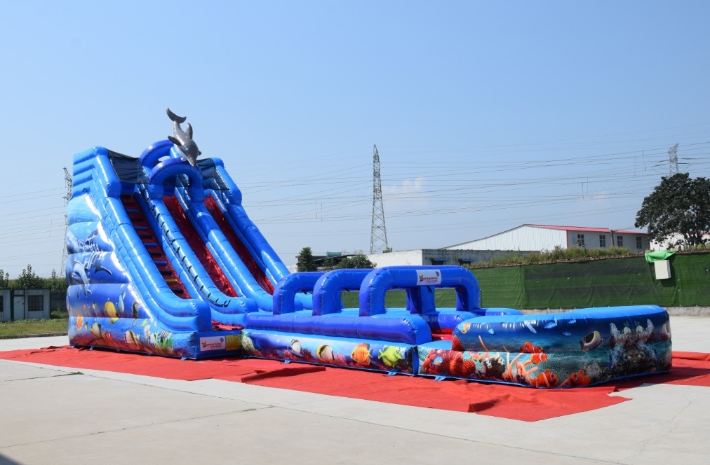 Dual lane water slide for sale.
🎈 Factory Price.
💖 Door-to-door Service.
👑 3 Years Warranty!
💌 DM for yours!

#inflatable #inflatablerental #inflatablecombo 
#inflatableslide #inflatablerentals #inflatablejump
#jumpingcastle #jumpingcastlefun #bouncycastle  #readytoship
