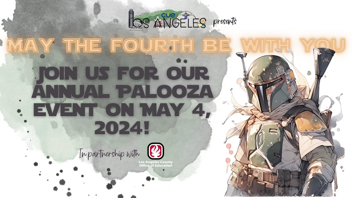 Calling all my @cuelosangeles @occue and @SGVCUE folks - come down to Downey for the day and celebrate #MayThe4thBeWithYou with our annual conference, held at the LA County Office of Education! We have some AMAZING sessions planned. Looking forward to seeing my #CUEmmunity there!