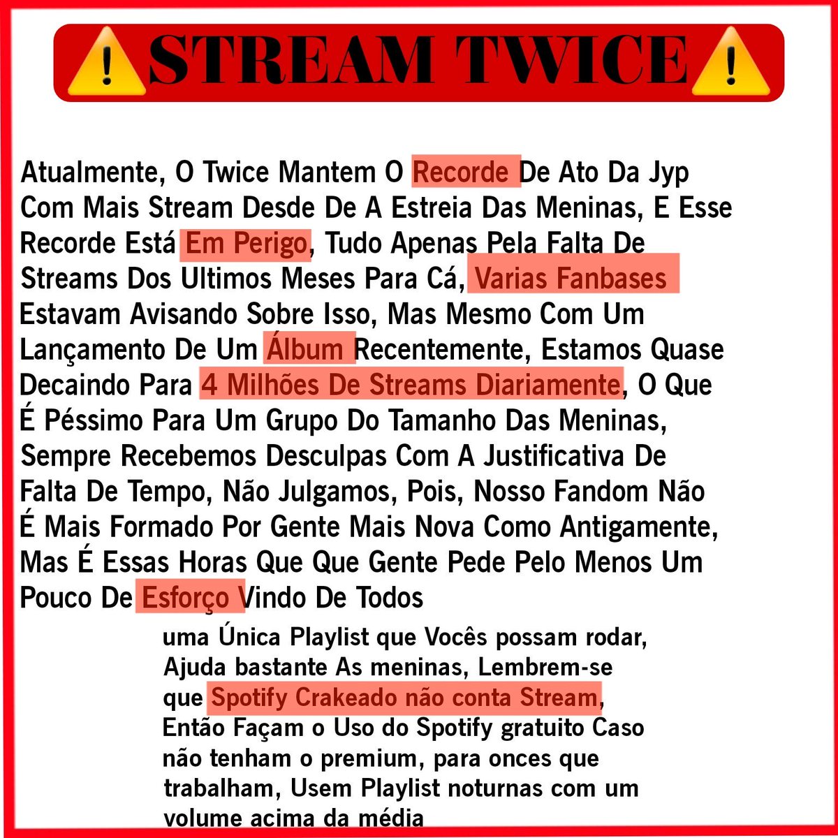 nayeonpatroa's tweet photo. ⚠️Onces BR⚠️
LEIAM O TEXTO NA IMAGEM ANTES!! Lembrem-se que é pelo Twice, Se puderem, deem RT, baixem a Imagem, copiem esse Tweet e publiquem para chegar em mais Onces

Vamos Ajudar o Twice a todo Custo

Playlist: https://t.co/tfCfUWBY9g https://t.co/dxS4RrGs0l