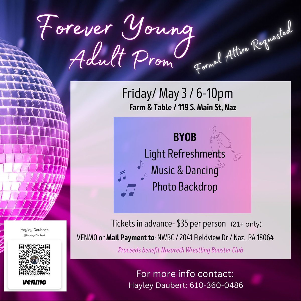 Over 85 Prom attendees already! Register TODAY for the first ever Forever Young Adult Prom on Friday, May 3rd! It will be a great night of laughs, dancing, & fun! It is BYOB! #GoBlueEagles #GoLadyBlueEagles #NazarethProud 🔵🦅🤼‍♀️🤼‍♂️