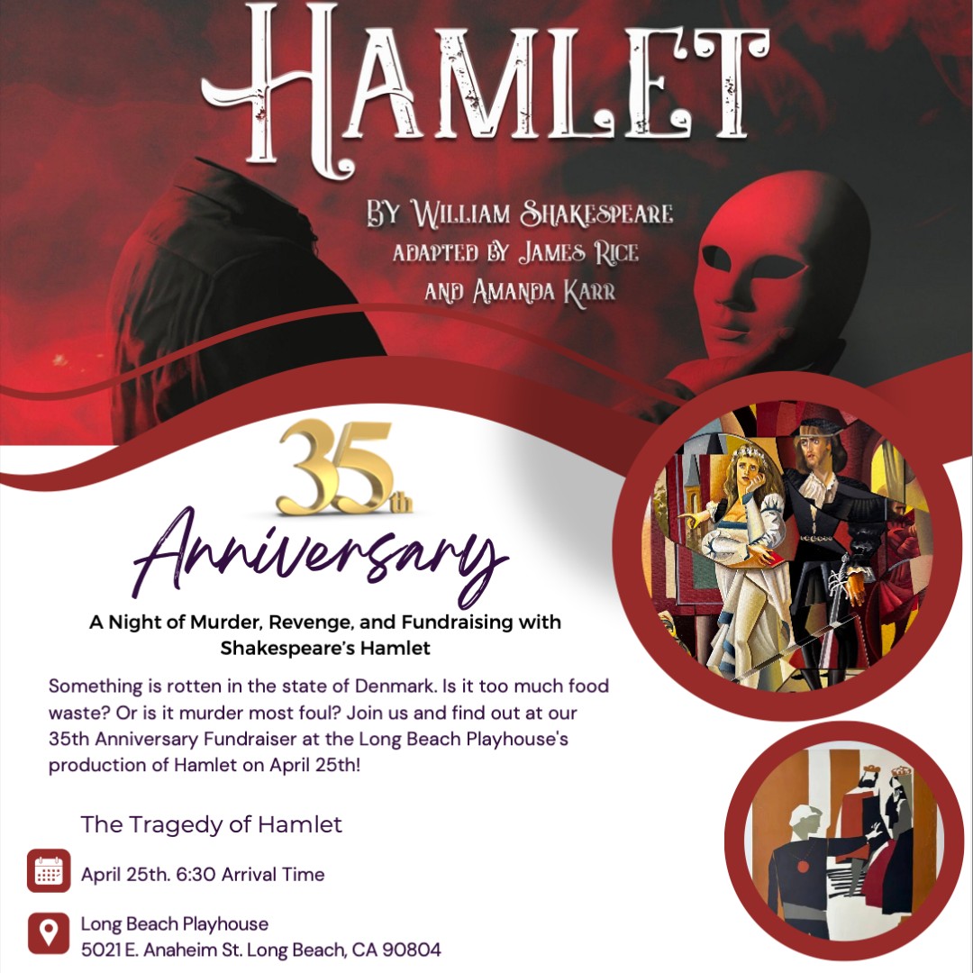 🎉 Last call for tickets! 🎭✨ Don't miss our 35th Birthday Celebration at the Long Beach Playhouse featuring a special performance of Hamlet. 🎂 All proceeds will benefit our food rescue program. foodfindersinc.ejoinme.org/tickets 🍽️❤️ #BirthdayCelebration #Hamlet #LongBeachPlayhouse