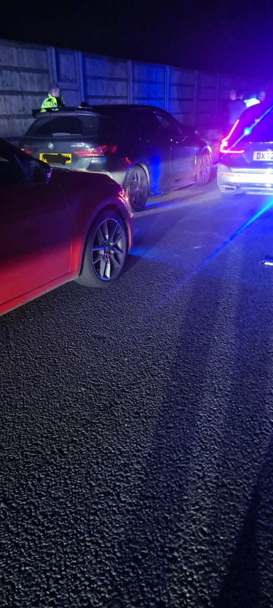 This vehicle was stopped safely with the use of tactics to prevent a pursuit in company with @CMPG Occupant wanted by another police force. Joint working where policing knows no boundaries. Occupant arrested and on route to custody.