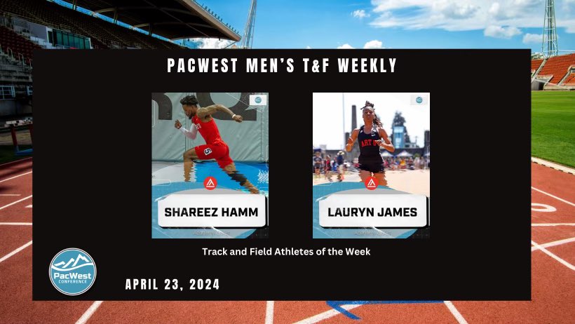Academy of Art sweeps the weekly track and field awards ahead of the 2024 PacWest Track and Field Championships.