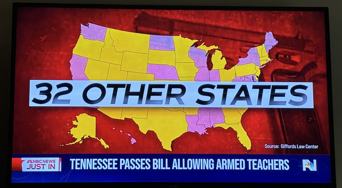 Michelle Fiscus MD,FAAP 🌻💉❤️🌈 (@drfixus) on Twitter photo TN House voted to arm TN teachers
Gun violence is the leading cause of death among US children
Their plan to protect kids? Put more guns even closer to them
<a href="/GovBillLee/">Gov. Bill Lee</a> could veto, but he won’t
Of course, you can’t take a gun into the Capitol… too dangerous TN House voted to arm TN teachers
Gun violence is the leading cause of death among US children
Their plan to protect kids? Put more guns even closer to them
<a href="/GovBillLee/">Gov. Bill Lee</a> could veto, but he won’t
Of course, you can’t take a gun into the Capitol… too dangerous