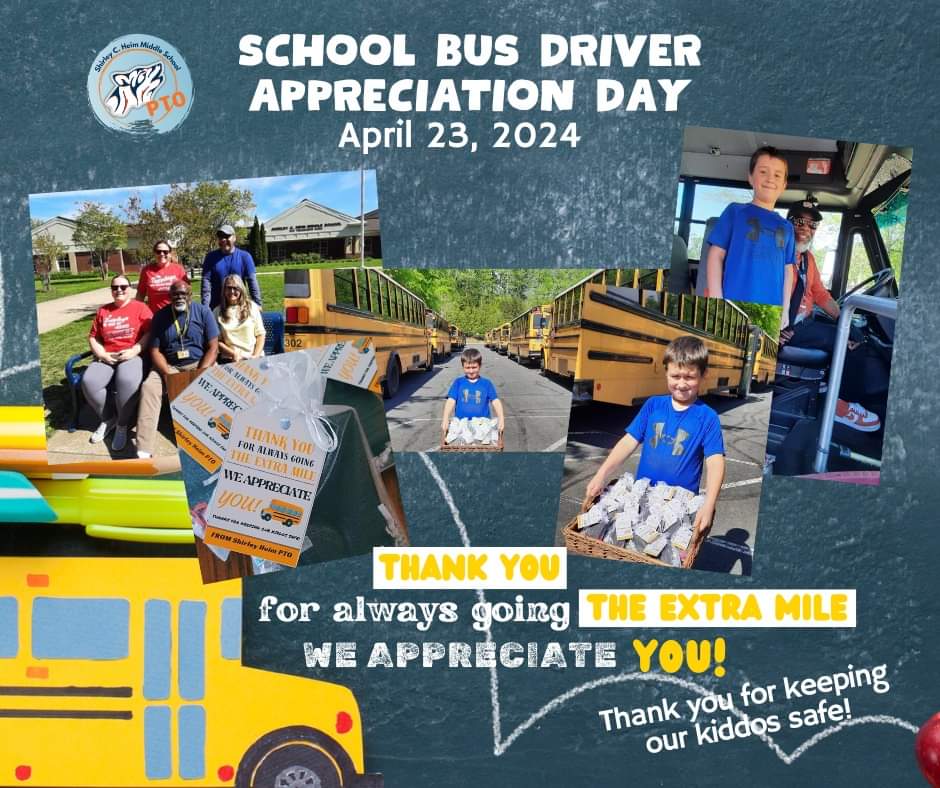 Happy #SchoolBusDriverAppreciationDay Thank You for Always Going the Extra Mile, We Appreciate YOU! Thanks for keeping our kiddos safe! #ElevateStafford #WeAreHEIM #PackPride #UnityUnleashed @Shirley_Heim_MS