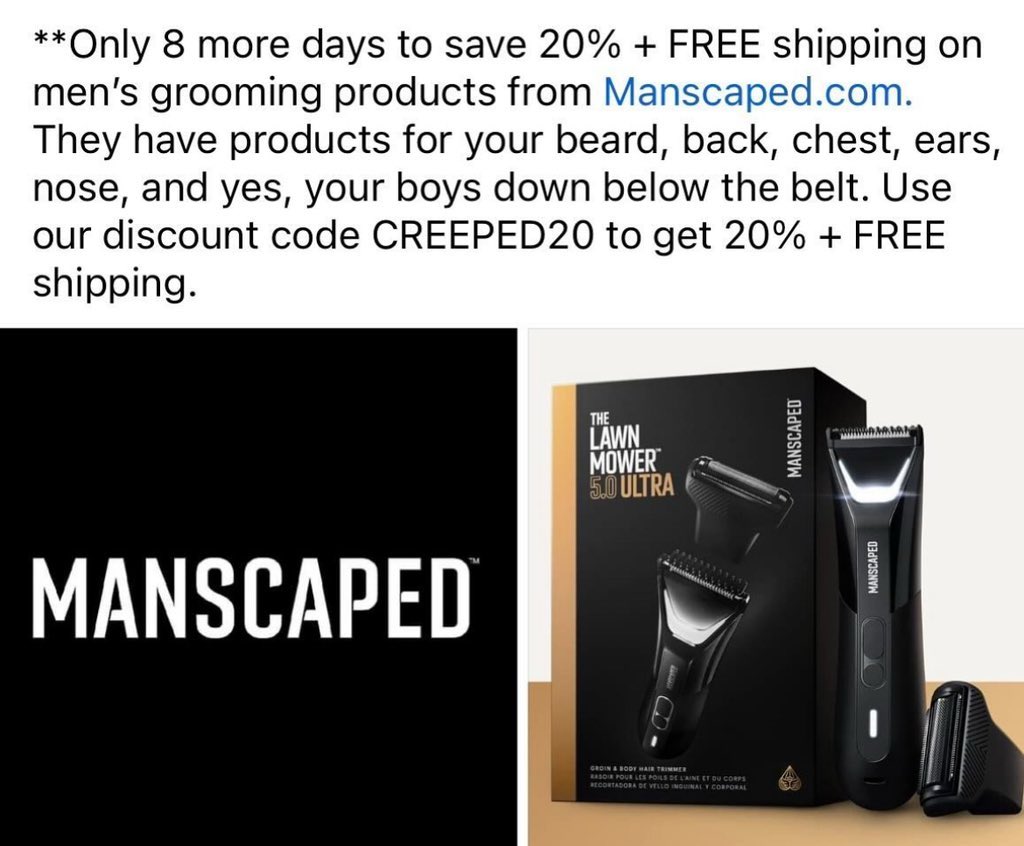 MAACOpodcast's tweet image. #manscaped #groomingproducts #creeped20 #discount #MAACO
