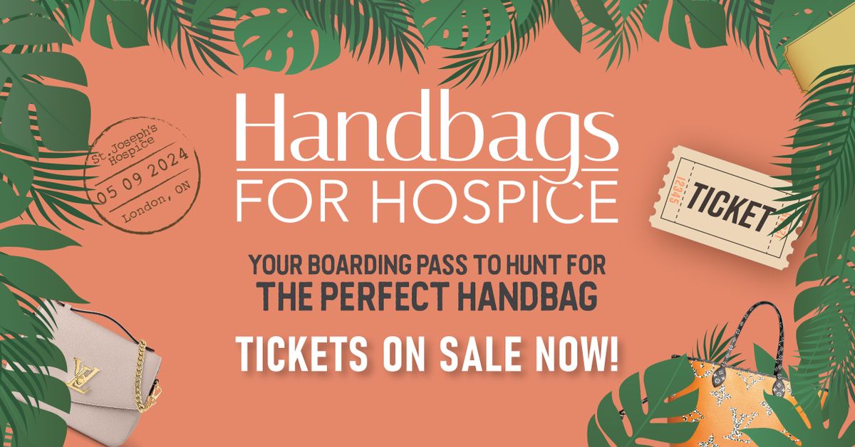 The @sjhospicelondon is excited to celebrate the return of Handbags for Hospice, hosted by @JulieCTV! ❤️🙌👜 Get ready for an evening full of fun and fashion, while supporting the Hospice! 🙏❤️ 📍 Thursday, May 9th @ Oxford Dodge! More details at sjhospicelondon.com/handbags