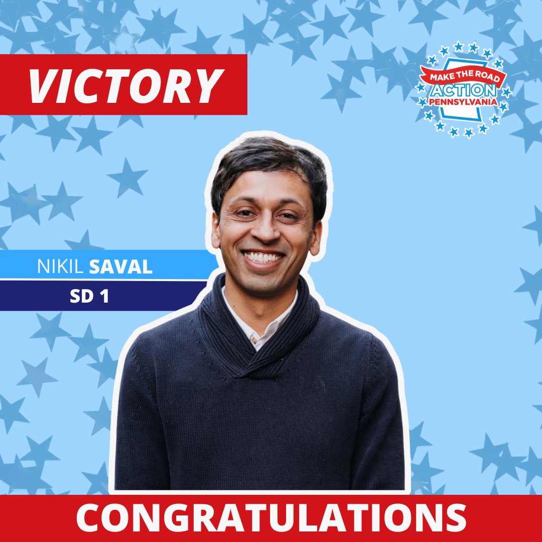 We are thrilled to congratulate @nikilsaval on his victory in the Primary Election for SD 1. Your commitment to housing justice and climate justice work resonated with voters and our 13,000 members who have your back. We look forward to the work ahead!