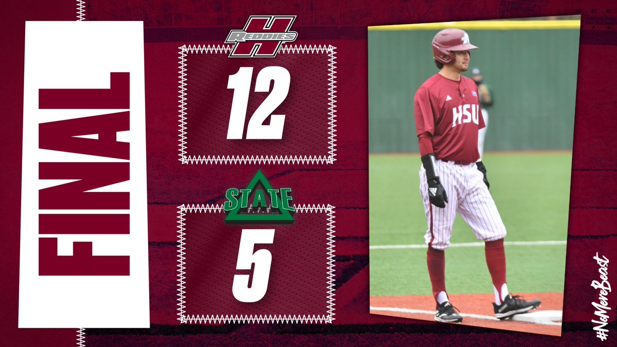 ReddieBaseball's tweet photo. REDDIES WIN!

Henderson State swings its way past Delta State on the road in Mississippi to pick up a big midweek victory! 

Day | 2-4, HR, 3 RBI
Argenbright | 3-6, 2B, RBI
Rice | 3-5, 2B RBI
Holt | 2-3, 3 RBI

#NoMereBeast https://t.co/Kh9y5I8Vzv