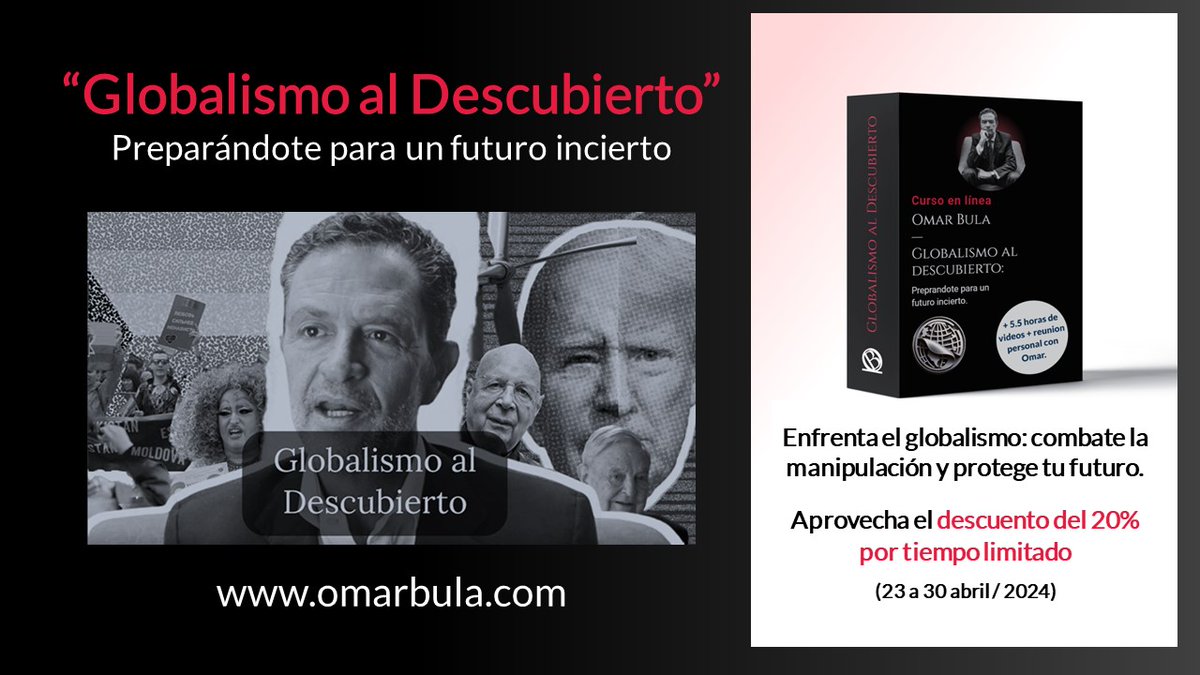 Brasil batalla contra la censura. Pero también EEUU, Canadá, Europa, Australia… El #Globalismo oprime el acelerador de su #Agenda2030. Crecen las manifestaciones ciudadanas. #GlobalismoAlDescubierto cumple 3 meses. Decidí ofrecer nuevamente un descuento del 20% (23 a 30 de