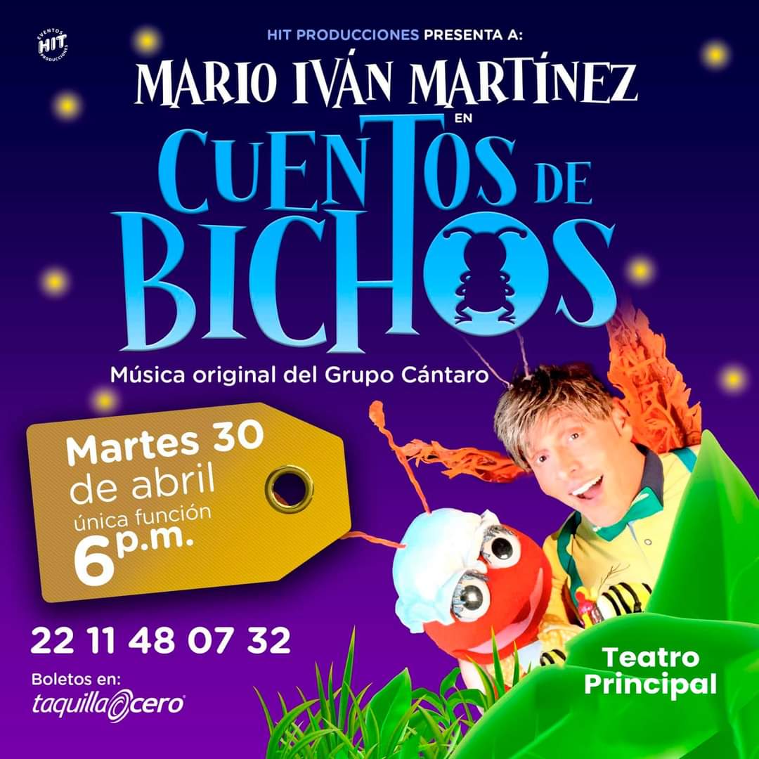 🎉 Este día de la niña y el niño, el @TPrincipalPue se llena de magia con la obra 'Cuentos de Bichos'. 🦋📚 No te pierdas esta aventura llena de color y fantasía. Única función a las 18:00 horas. ¡Les esperamos para compartir juntos momentos de diversión y felicidad!