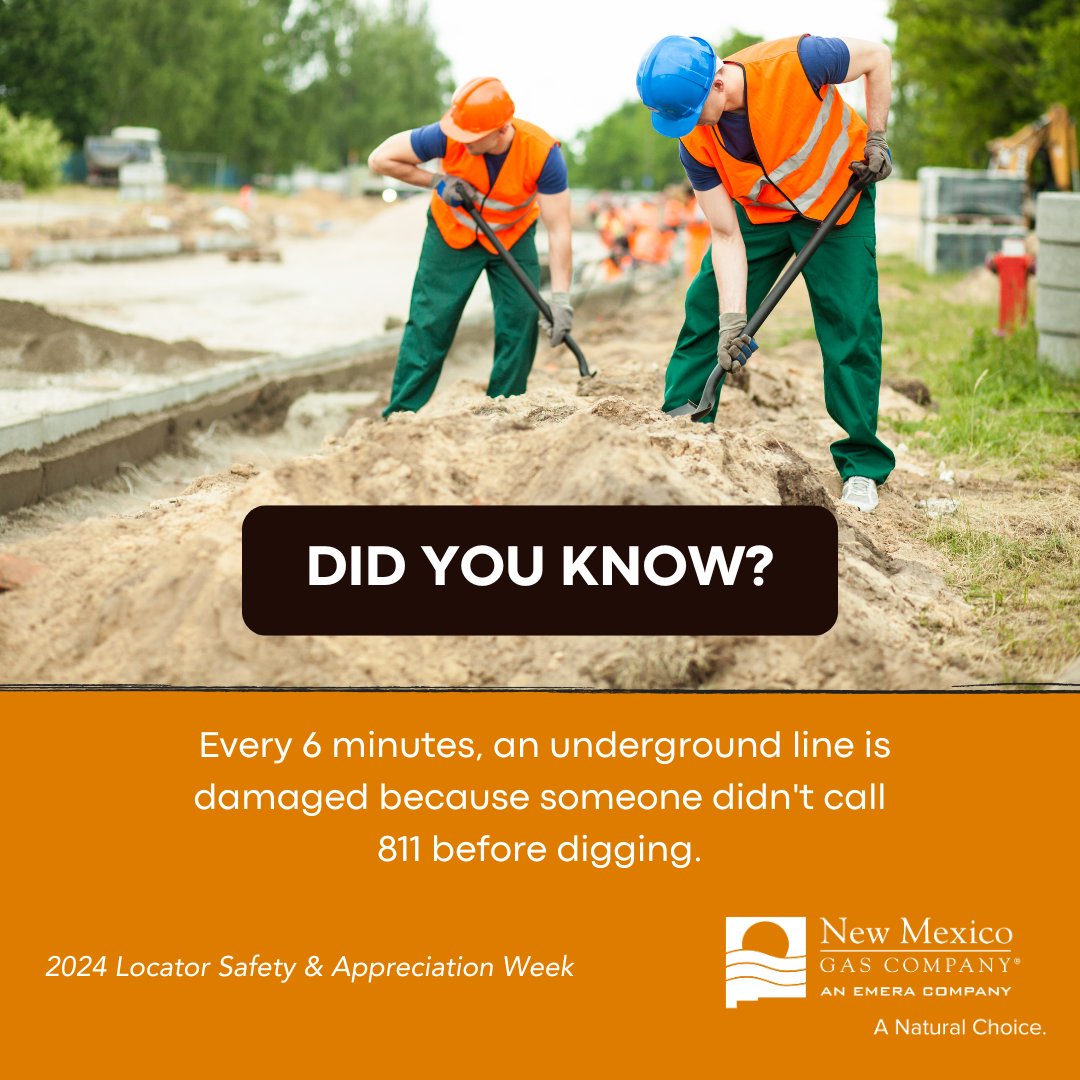 Let's raise awareness during Locator Safety & Appreciation Week, while also thanking the dedicated locators for their vital work in protecting our underground utilities. 

#LSAW #Call811 #SafeDigging