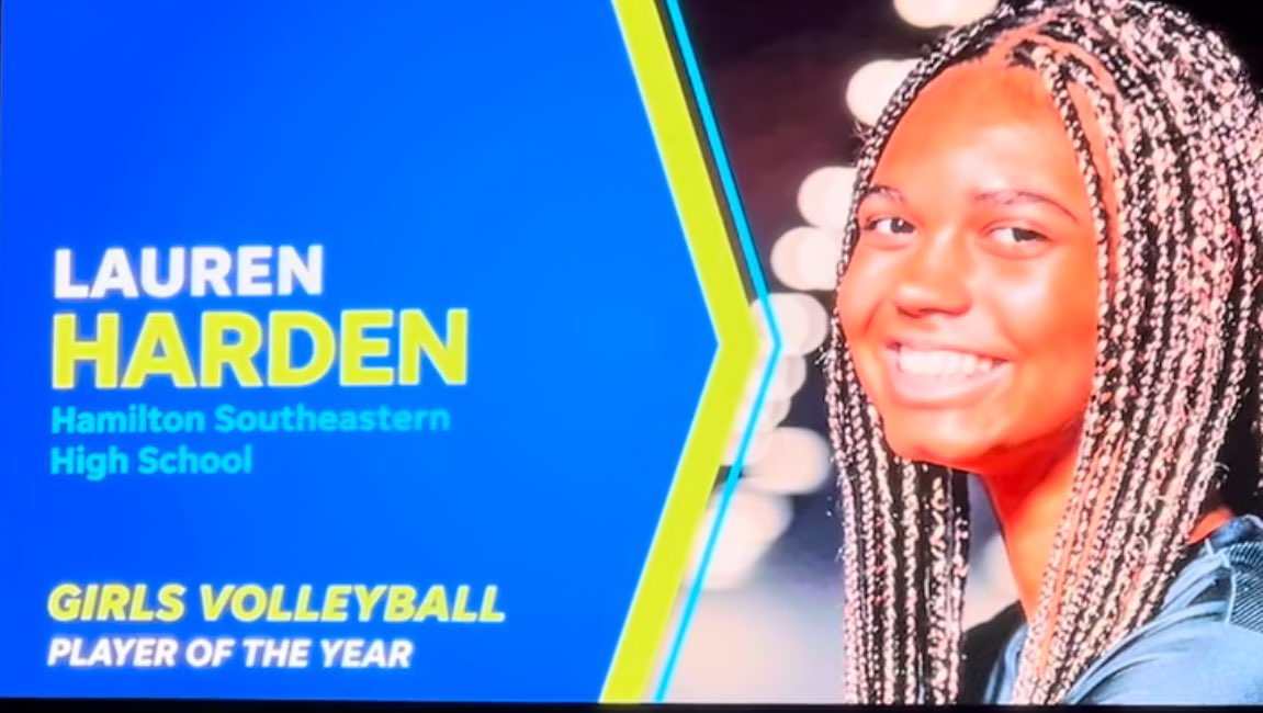 Congratulations Lauren Harden. Indystar Volleyball Player of the Year!