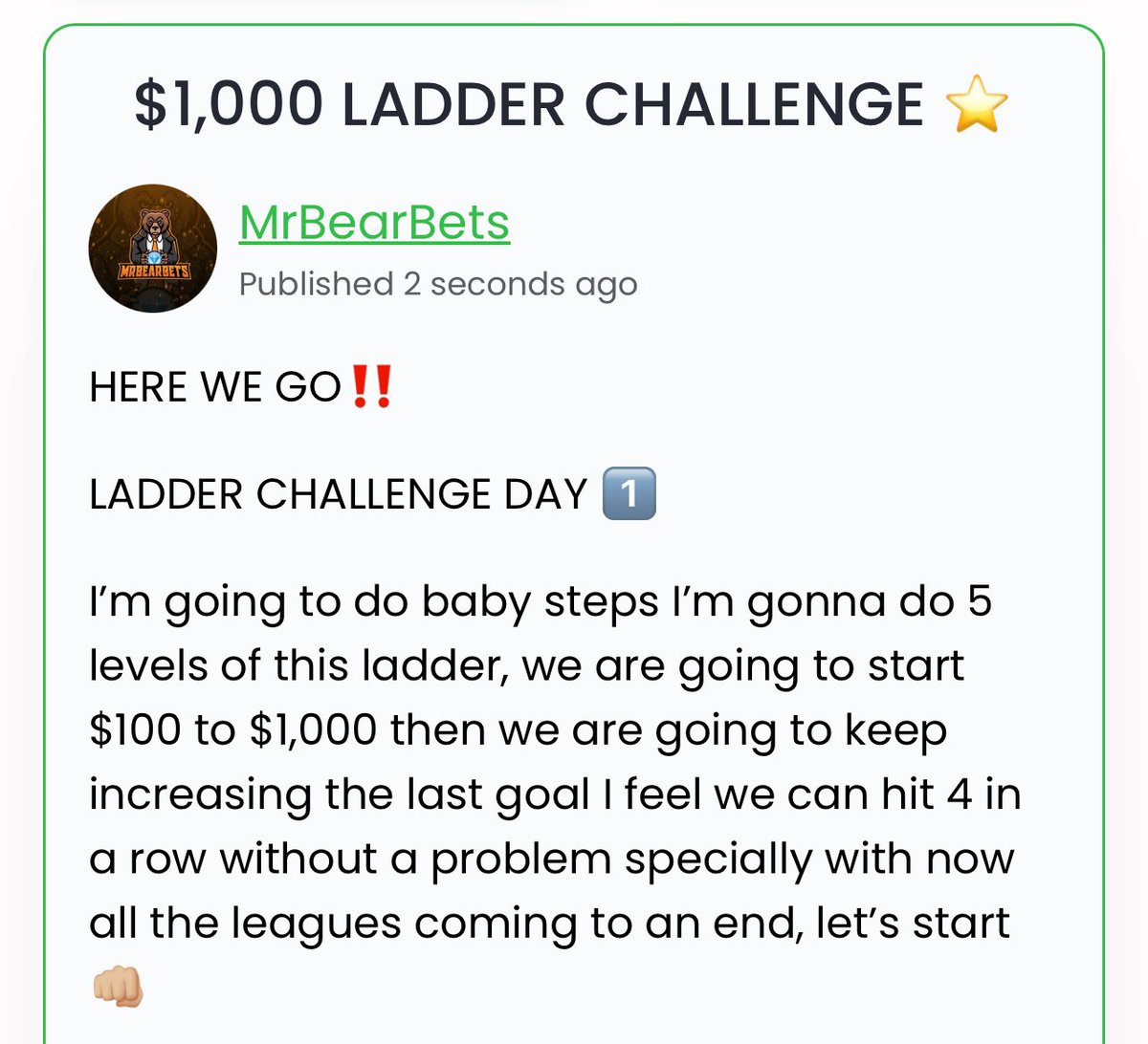 MrBearBets's tweet photo. Let’s try something different where we can profit 👊🏼 DAY 1️⃣ has been posted.. 50 INTERACTIONS and it’s YOURS ⭐️

LIKE + COMMENT + RT‼️

EARLY ACCESS IN BIO ⭐️

GO GO GO 🔥 https://t.co/yyKzvEWLTN