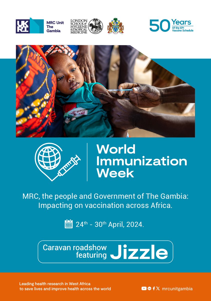 Welcome to World Immunization Week 2024 celebrating 50 years of the EPI vaccine schedule.
Looking forward (with only minor trepidation) to our first event tomorrow.  Watch out Brikama, Sukuta, Faji Kunda and Fajara.  We are headed your way...